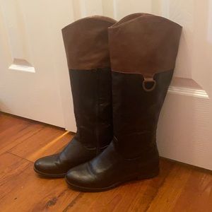 Black/Brown Leather Boots